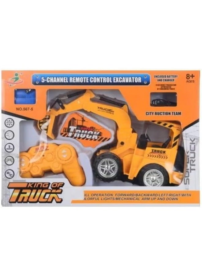 5-Channel Remote Control Excavator Toy - Image 1