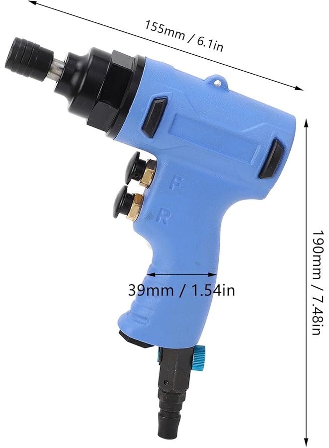 إيروريكس مفك براغي هوائي يدوي أداة مفك براغي هوائي مع تحكم في السرعة بدون خطوات 10000 دورة في الدقيقة لربط البراغي وفكها بسرعة - Image 5