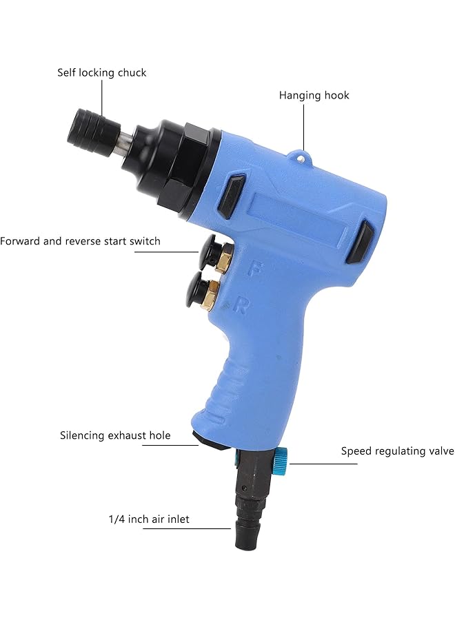 إيروريكس مفك براغي هوائي يدوي أداة مفك براغي هوائي مع تحكم في السرعة بدون خطوات 10000 دورة في الدقيقة لربط البراغي وفكها بسرعة - Image 2