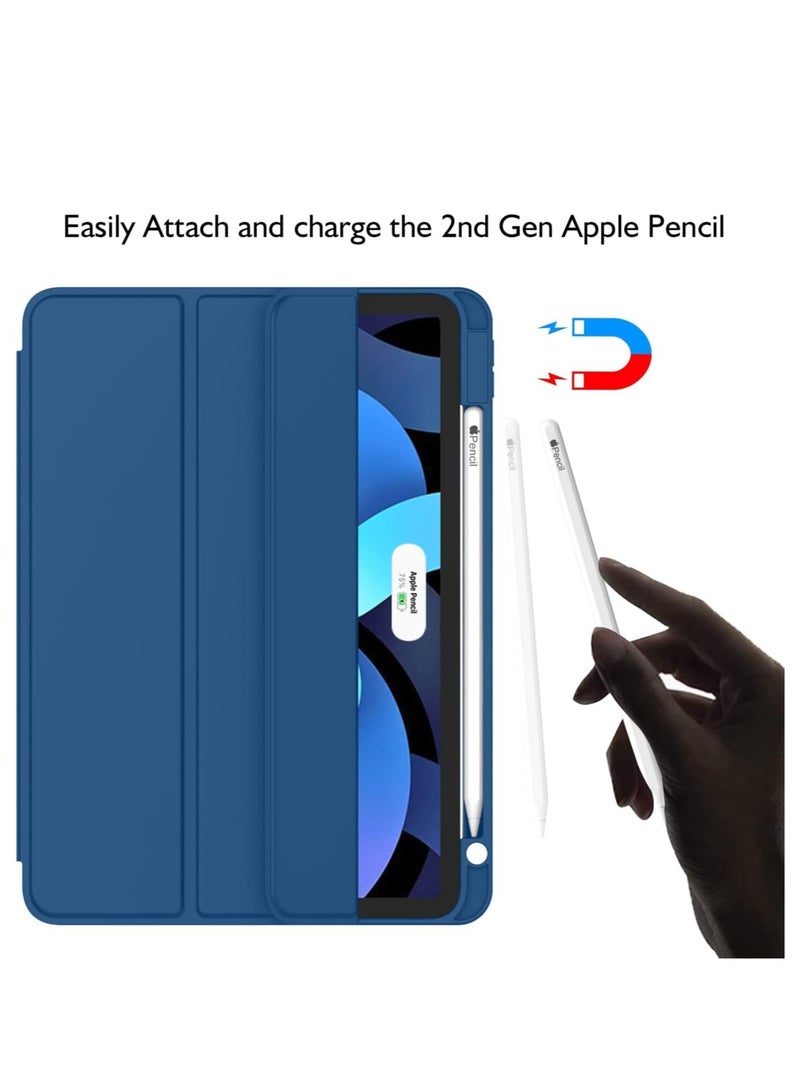 ELTRAZONE Slim Stand Case for iPad Air 13-Inch M2 (2024) - Navy Blue, Smart Shell with Touch ID Support, Auto Wake/Sleep & Translucent Back - Image 2