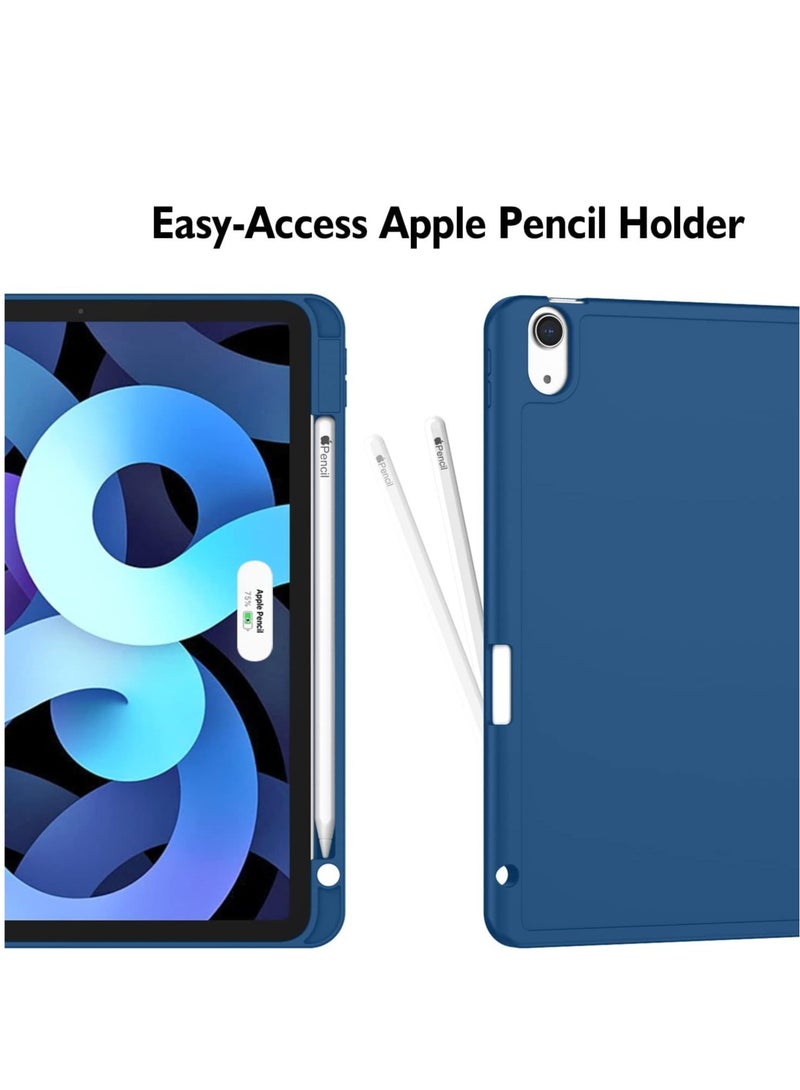 ELTRAZONE Slim Stand Case for iPad Air 13-Inch M2 (2024) - Navy Blue, Smart Shell with Touch ID Support, Auto Wake/Sleep & Translucent Back - Image 3