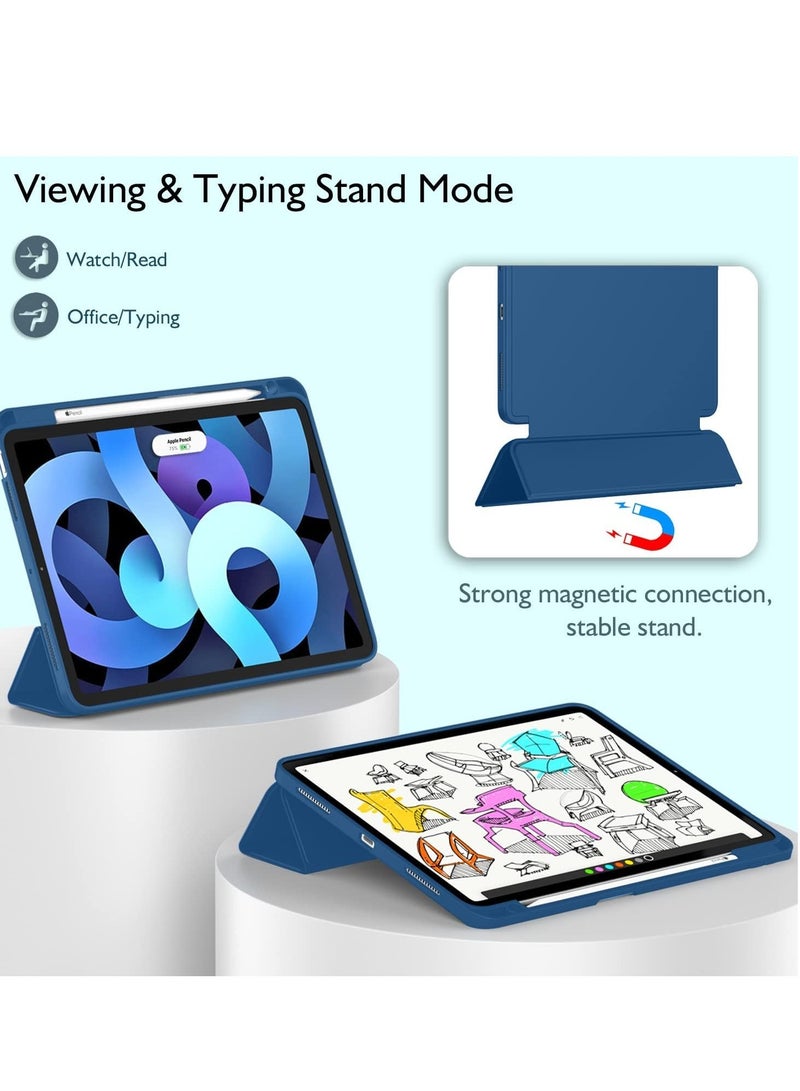 ELTRAZONE Slim Stand Case for iPad Air 13-Inch M2 (2024) - Navy Blue, Smart Shell with Touch ID Support, Auto Wake/Sleep & Translucent Back - Image 5