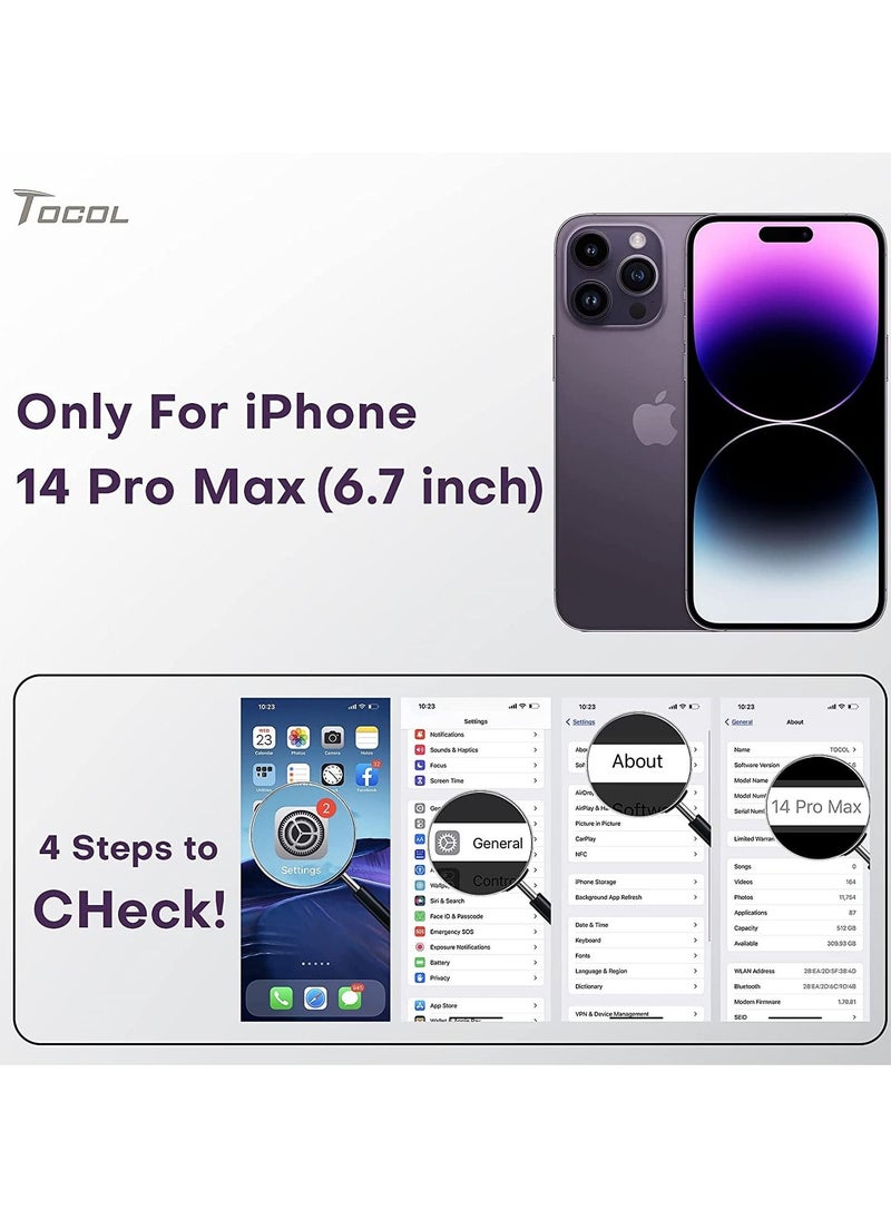 Generic - [5 in 1] for iPhone 14 pro max Case, with 2 Pack Screen Protector + 2 Pack Camera Lens Protector, Slim Liquid Silicone Phone Case 6.7 Inch, [Anti-Scratch] [Drop Protection], Stone - Image 1