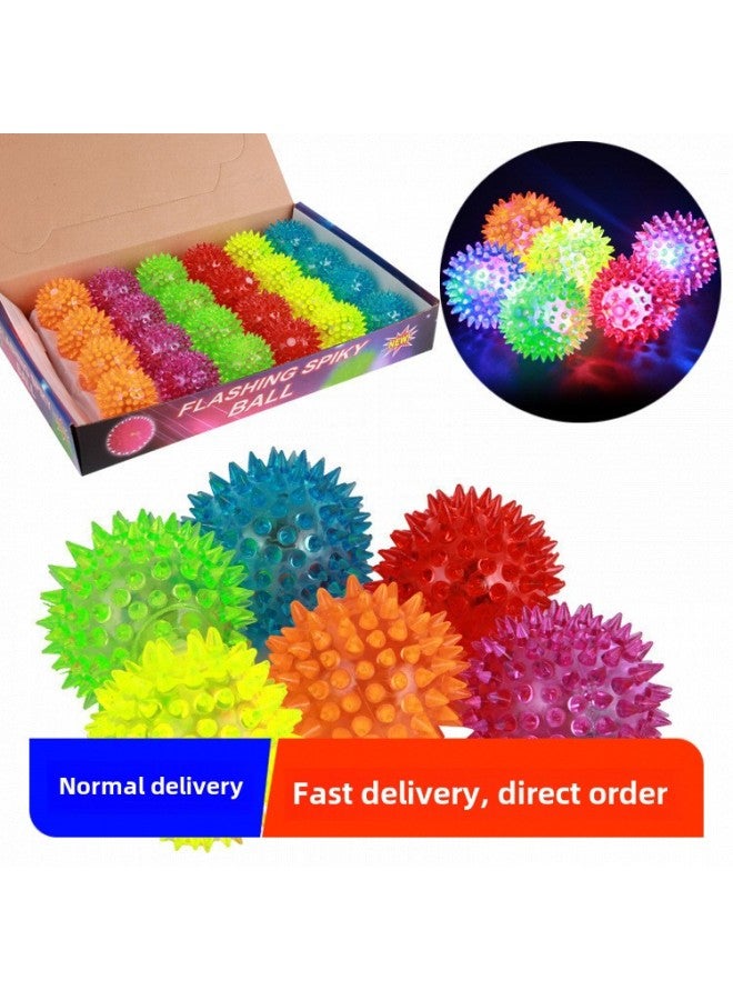 Loquat Direct 5.5CM6.5cm Barbed Massage Ball 7.5cm Flash Ball Toy Stall Selling Wholesale-Color:7.5cm Massage Ball - Image 1
