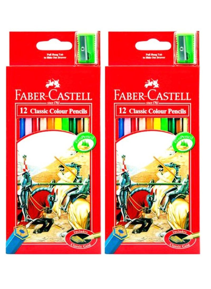 FABER-CASTELL - 24-Piece Classic Colour Pencils With Sharpener Multicolour - Image 1