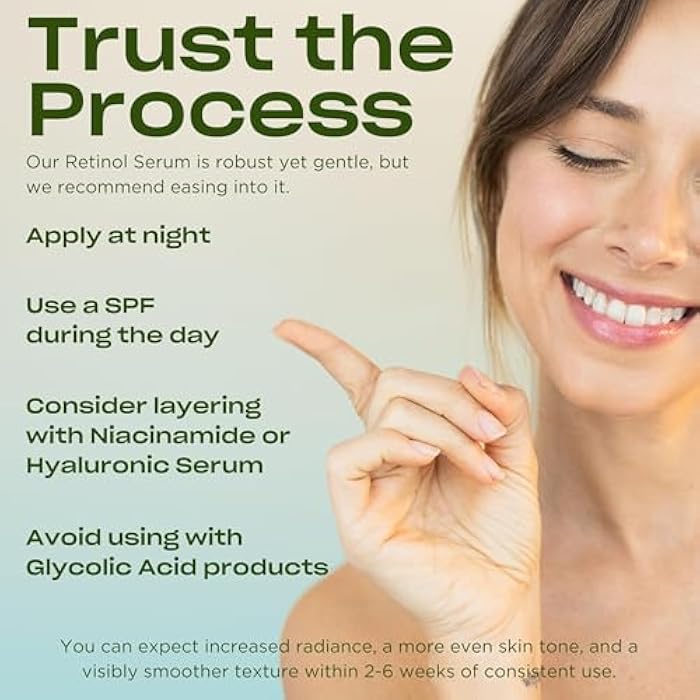 InstaNatural Retinol Serum for Face with Niacinamide, Vitamin C, and Hyaluronic Acid, Anti Aging for Firmer Skin, Lines & Wrinkles & Brightening Serum - Image 5