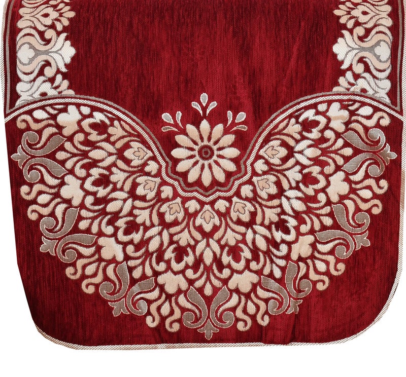 Dazzling DECOR Set of 5 Seater Sofa Cover (3+1+1) with Armrest & Cushion Covers – Premium Stretchable Fabric, Anti-Slip, Soft & Washable Couch Cover for Living Room (Maroon) - Image 5