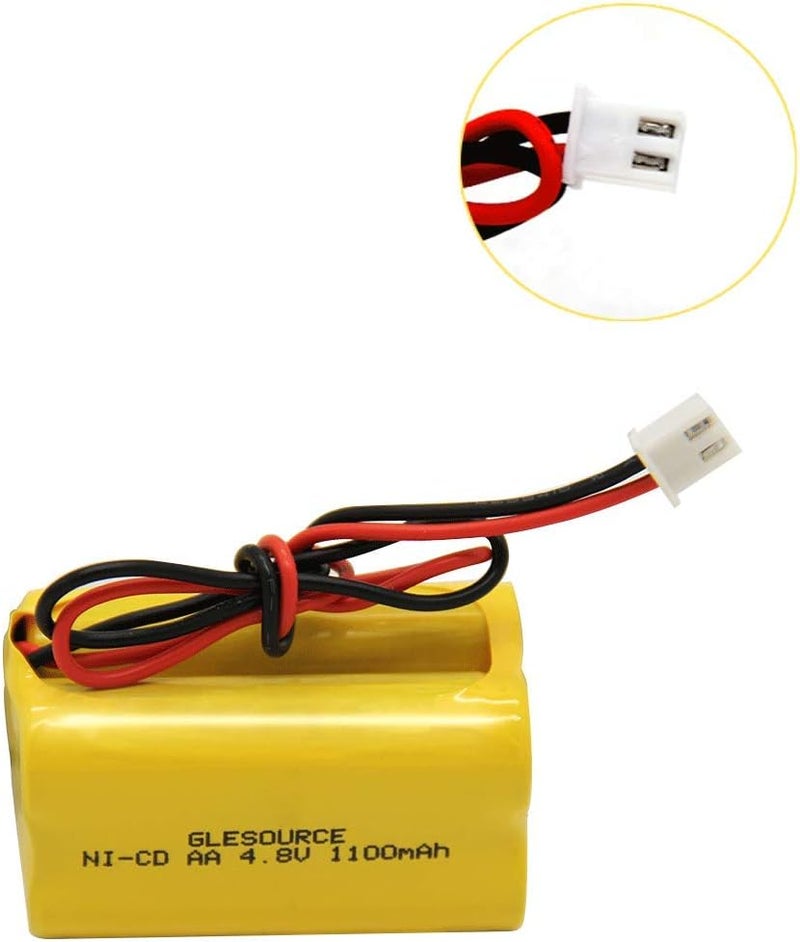 GLESOURCE (4 Pack 4.8v 1100mAh Compatible for MAG93NC487 BL93NC487 Lithonia ELB B006 Lithonia ELBB006 ELBCS06 ELB-CS06 Emergency/Exit Light Sign - Image 2