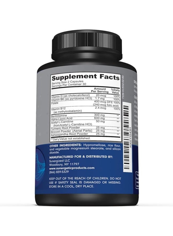 Sunergetic Nerve Support Dietary Supplement 60 Capsules - Image 2