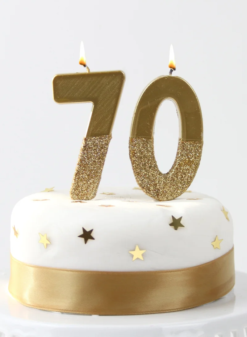 Talking Tables Talking Tables 7 Number Birthday Candles, Candle for Cake Decoration, Candle for Birthday Cake Topper, Anniversary Cake Number Candle. Candle stick for special occasions such as birthdays and Anniversaries (7 Number Candle, Gold Glitter Dipped Candle)