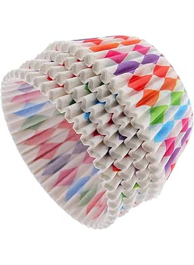 Rainbow Cupcake Liners 200pcs Standard Size Food Grade Greaseproof Baking Cups - Image 1