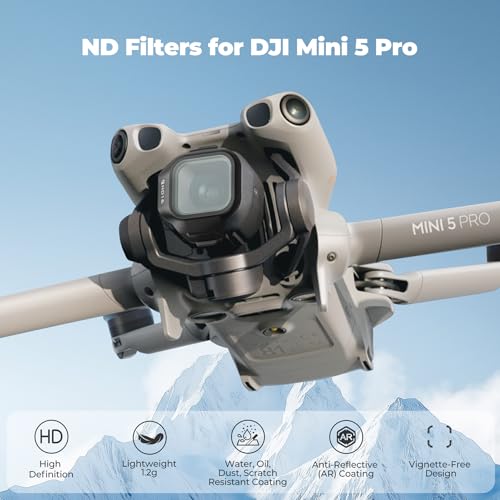 Freewell All Day 6Pack ND Filters for DJI Mini 5 Pro ND16 ND32 ND64 ND256 ND512 ND1000 Full Light Control for Cinematic Aerial Footage - Image 3