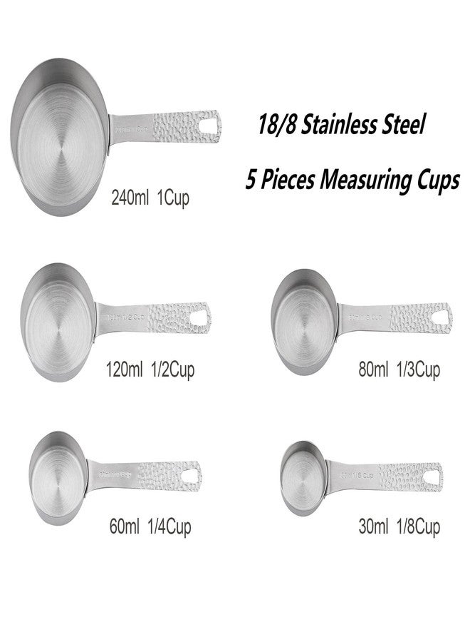 Smithcraft Measuring Cups and Spoons Set, 18/8 Stainless Steel Measuring Cups&Spoons for Kitchen and Baking, Dry and Liquid Metric&US Measuring Cups Spoons with Mini Measuring Spoons Set - Image 2