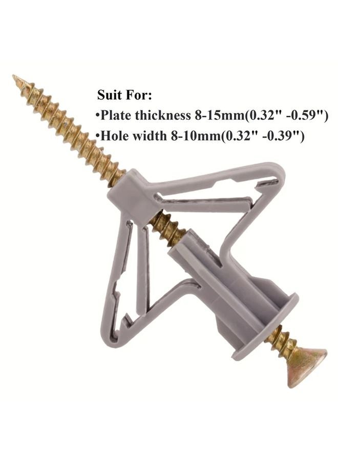 Simple Style Carbon Steel Wood Screws With Plastic Expansion Bolts For Drywall Hollow Walls - Image 5