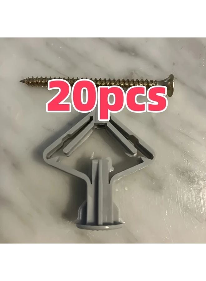 Simple Style Carbon Steel Wood Screws With Plastic Expansion Bolts For Drywall Hollow Walls - Image 1