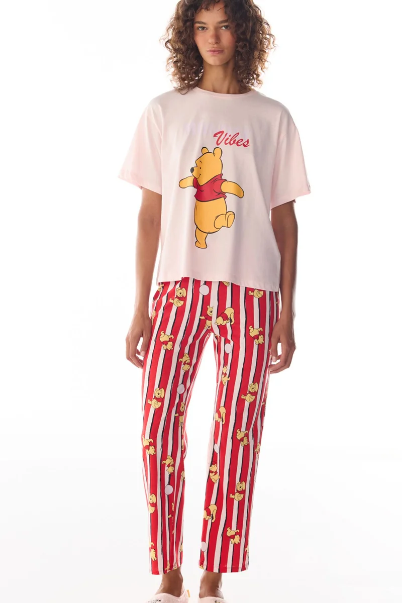 بنتي PENTI Monday Vibes Bear Print Short Sleeve Pajama Set