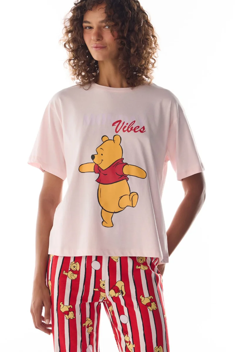 بنتي PENTI Monday Vibes Bear Print Short Sleeve Pajama Set