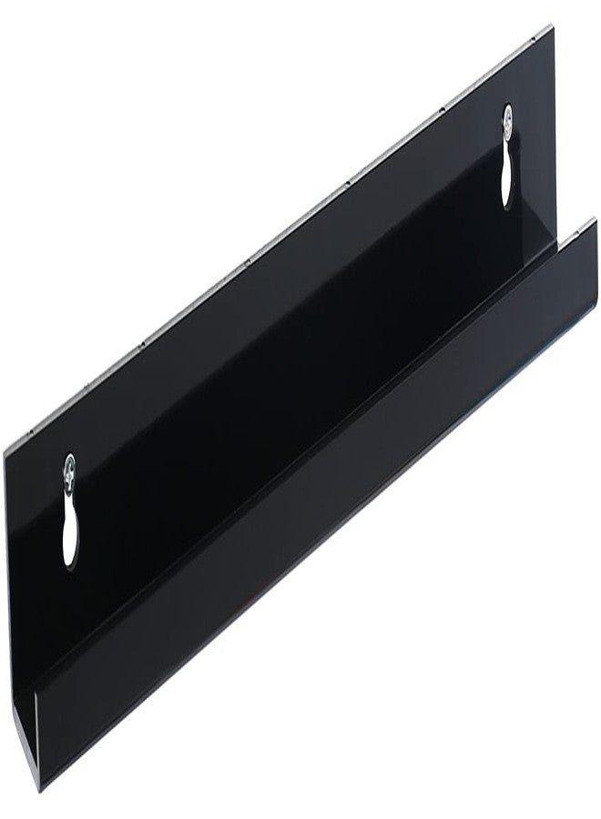 Sooyee 6 Pack Book Shelves,15 Inch Floating Shelf Display Shelf,Acrylic Shelves for Wall,Reading Nook,Funko Pop Display Case,Corner Floating Shelves Black - Image 3