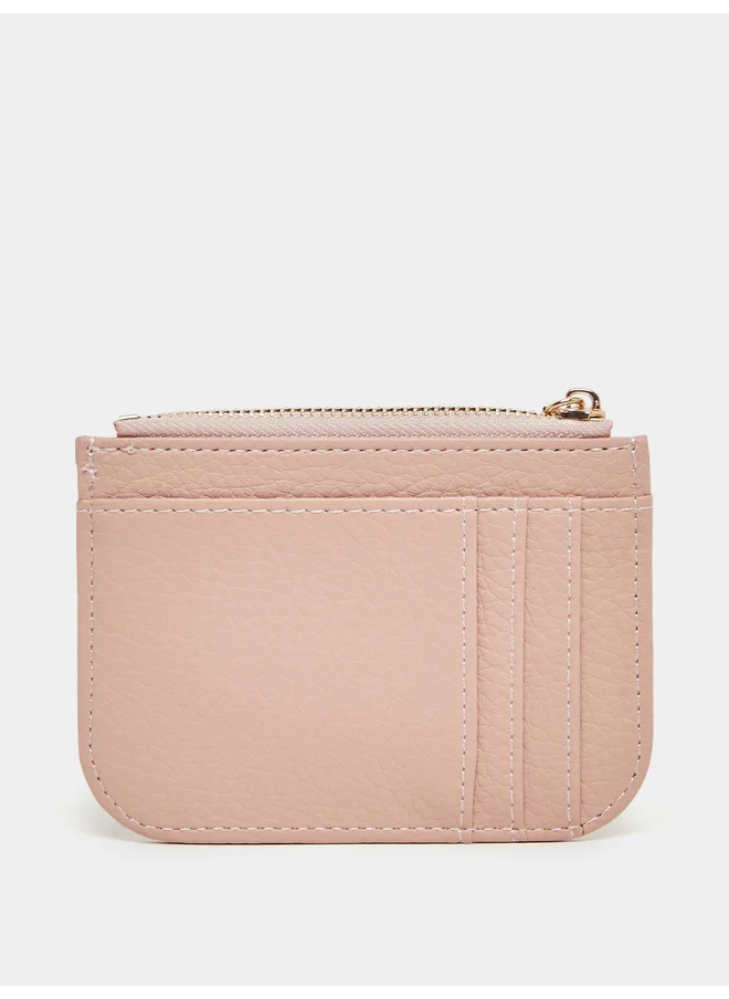 Styli Styli Textured Wallet with Zip Closure