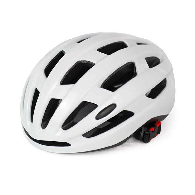 Generic Bike Helmet with Light, Unisex, Mountain Road, Breathable Safety Gear White (integrated molding is safer) 