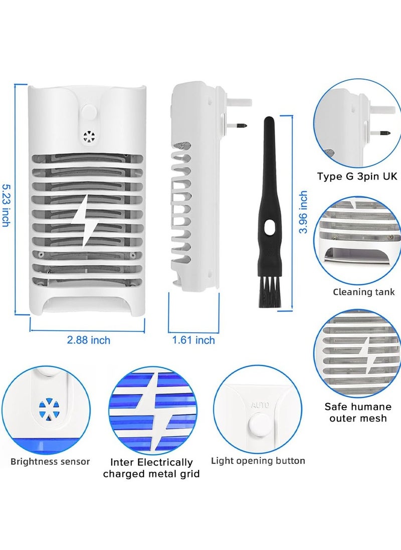 Yakiter - Electronic Bug Zapper, Yakiter Mosquito Killer, Light Sensing Mosquito Zapper Plug in with UV LED Lamp, Powerful Mosquito Fly Zapper, Insect Trap Lamp for Indoor (White-2 Pack) - Image 1