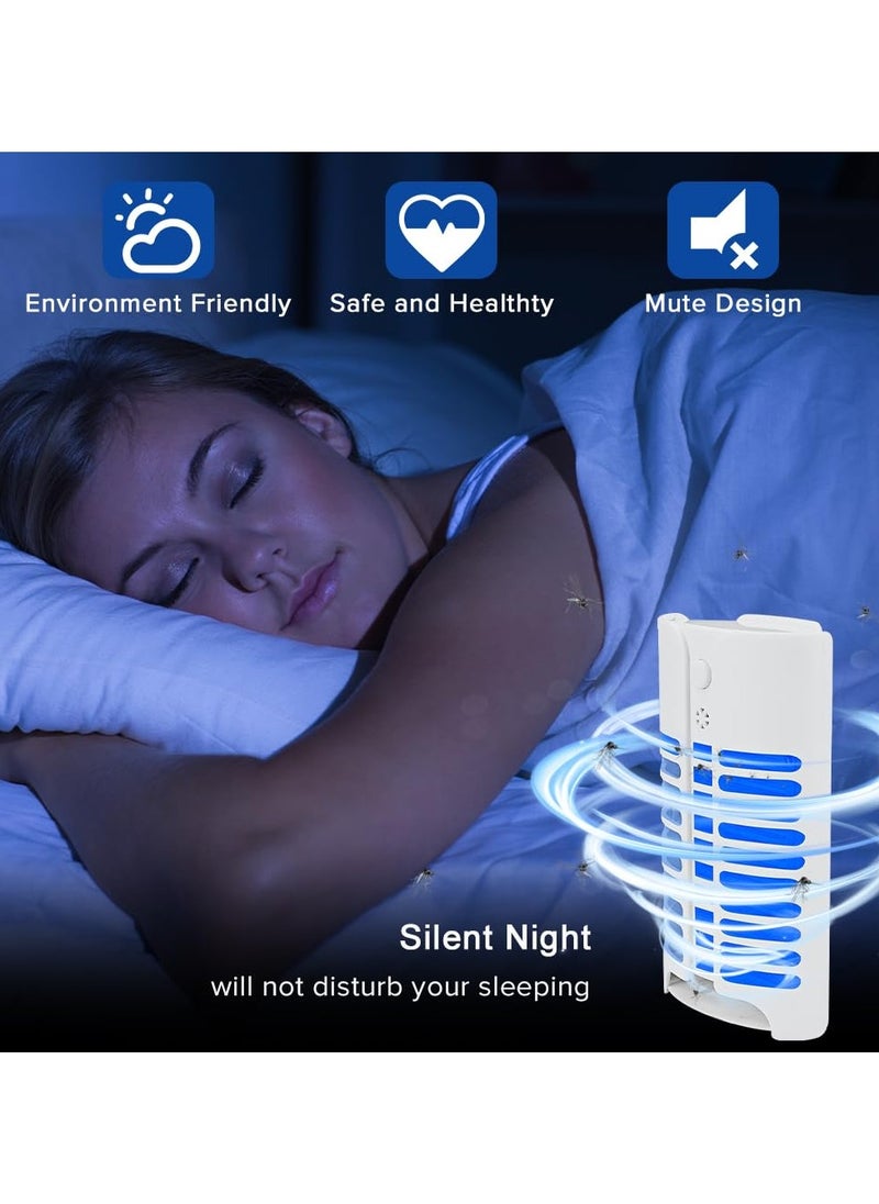 Yakiter - Electronic Bug Zapper, Yakiter Mosquito Killer, Light Sensing Mosquito Zapper Plug in with UV LED Lamp, Powerful Mosquito Fly Zapper, Insect Trap Lamp for Indoor (White-2 Pack) - Image 1