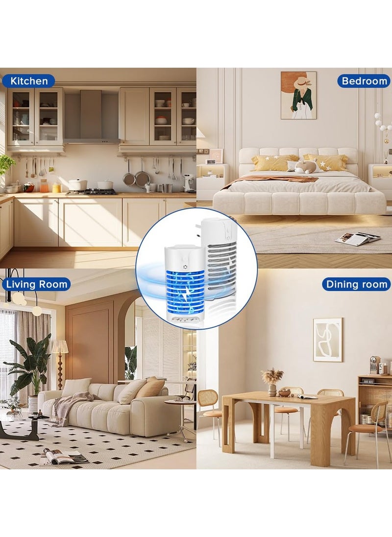 Yakiter - Electronic Bug Zapper, Yakiter Mosquito Killer, Light Sensing Mosquito Zapper Plug in with UV LED Lamp, Powerful Mosquito Fly Zapper, Insect Trap Lamp for Indoor (White-2 Pack) - Image 1