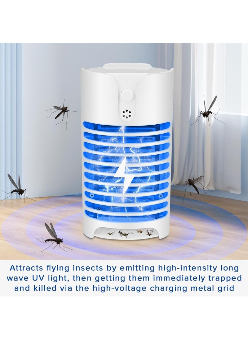 Yakiter - Electronic Bug Zapper, Yakiter Mosquito Killer, Light Sensing Mosquito Zapper Plug in with UV LED Lamp, Powerful Mosquito Fly Zapper, Insect Trap Lamp for Indoor (White-2 Pack) - Image 1