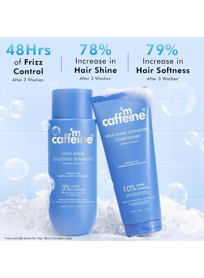 mCaffeine Glass Hair Wash Duo | Glossy Hair Shampoo + Shine Intensifier Conditioner | New Shine Complex | Smooth, Shiny Hair & 48Hr Frizz Control | Long Lasting Luxury Fragrance| 250ml + 200G - Image 5