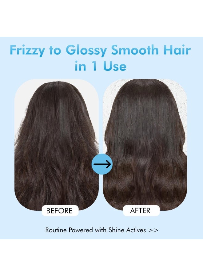 mCaffeine Glass Hair Wash Duo | Glossy Hair Shampoo + Shine Intensifier Conditioner | New Shine Complex | Smooth, Shiny Hair & 48Hr Frizz Control | Long Lasting Luxury Fragrance| 250ml + 200G - Image 2