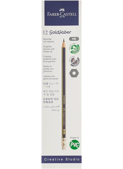 12 Goldfaber Graphite Pencils With Eraser Tip 116800