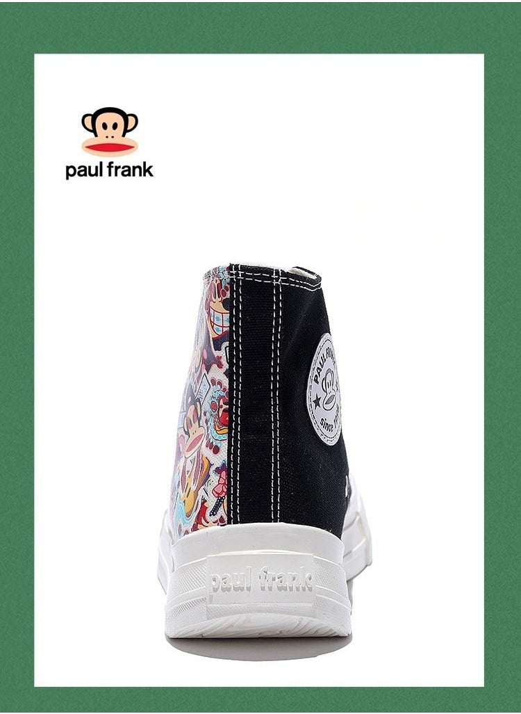 Paul Frank - High Top Canvas Versatile Graffiti Board Shoes For Female Students - Image 1