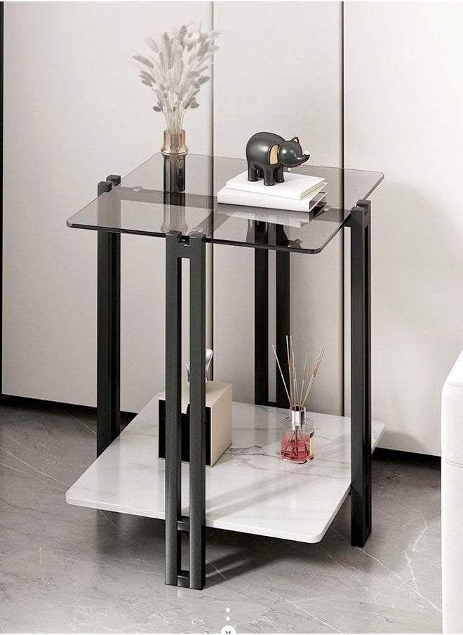 C&C Home - Multipurpose Portable Modern Design Stylish Table Nightstand Sofa Side Bedside Entryway Table 48 x 48 x 60 cm - Image 1