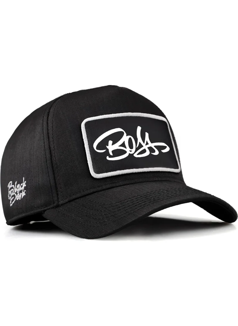 Black Börk V2 Baseball Boss - Unisex Black Cordura Fabric Hat (Cap) with 2 Code Logo