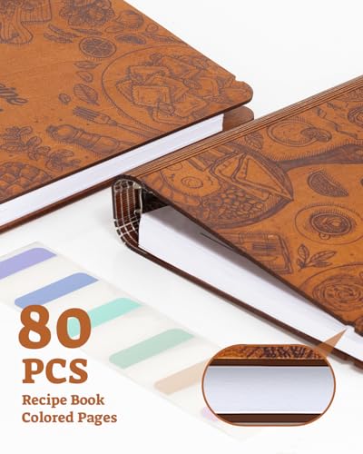 ikedas Woodcover Blank Recipe Book to Write in Your Own Recipes, Recipe Binder for Handwritten Recipes, Thoughtful Blank Recipe Book, Recipe Journal Gift, Cook Books Blank, Recipe Holders, Pizza Version - Image 5