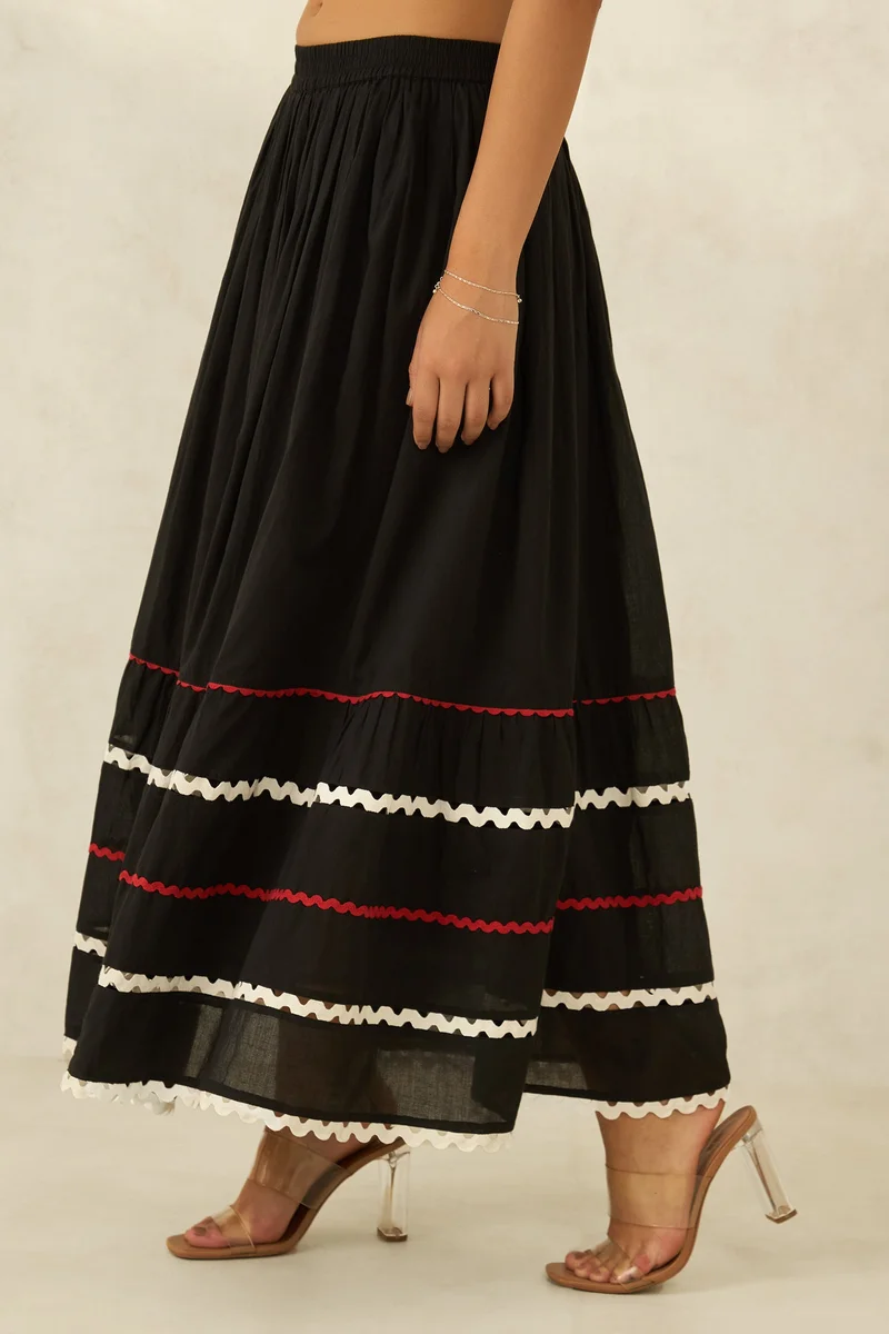فيرجيو Cotton Flared Dinnerwear Skirts for Women