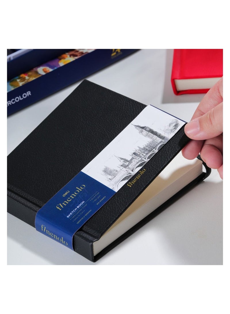 Deli 12x12cm Size Small Finenolo Sketch Book With 40 Plain Sheets 160gsm Thickness - Image 2