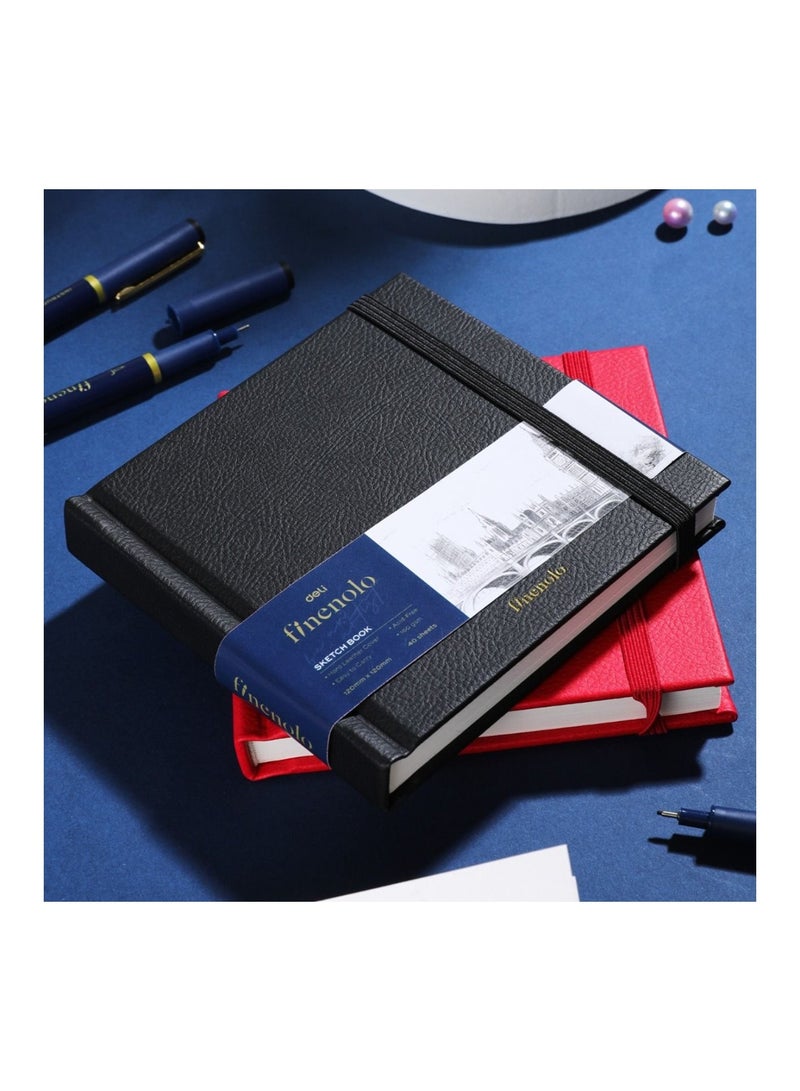 Deli 12x12cm Size Small Finenolo Sketch Book With 40 Plain Sheets 160gsm Thickness - Image 4