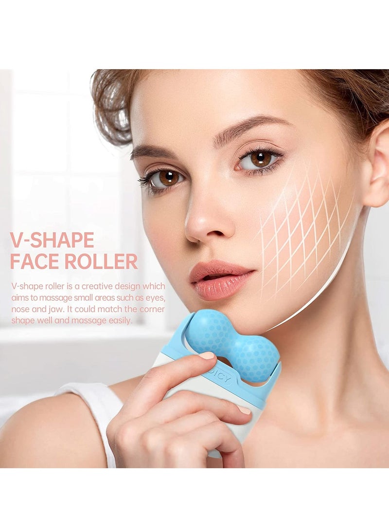 Prime Ice Mold Ice Roller Ice Maker For Face And Eyes Puffiness Relief Shrink Pores & Tighten Skin Reusable Face Ice Face Roller Skin Care Tools  Plastic Cover-Blue - Image 3