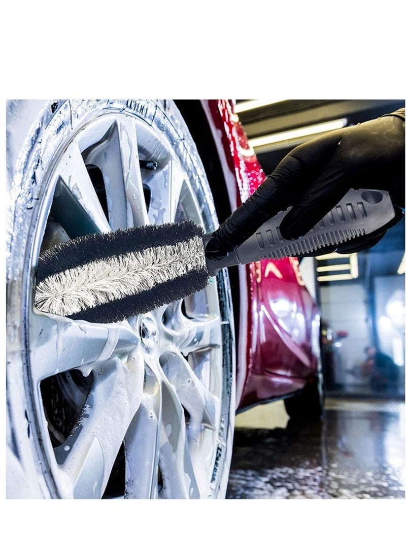 9 قطع طقم تنظيف غسيل السيارات ، فرشاة العجلات لتنظيف فرشاة إطارات عجلات السيارة ، منظف حافة فرش تفاصيل السيارات ، طقم فرشاة تفصيل السيارة للسيارة الداخلية والخارجية ، تنظيف محرك العجلات - Image 2