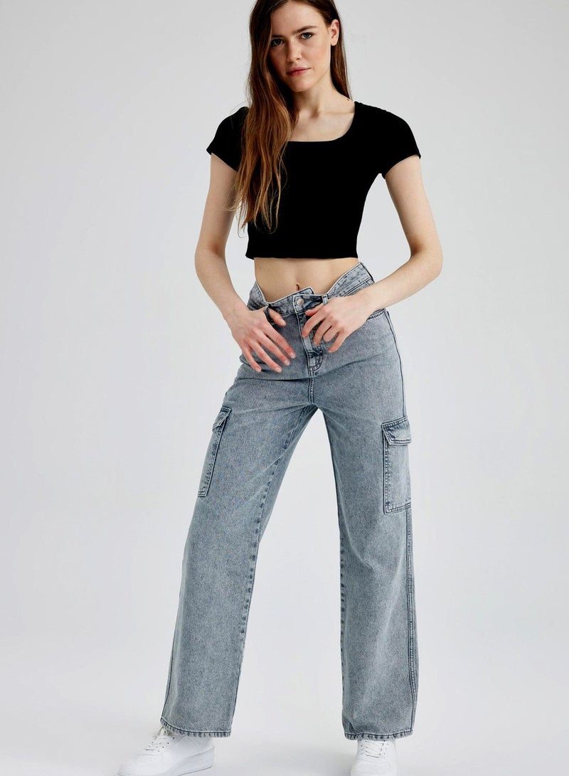DeFacto Ruched Detail T-Shirt - Image 2