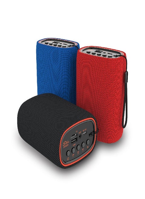 The Sing-e ZQS201 portable speaker is a compact yet powerful audio device designed to deliver a high-quality audio experience anywhere. It features a rechargeable 1000mAh battery and supports Bluetooth music playback, MicroSD card playback, USB input, and AUX input, making it ideal for home or on-the-go use.