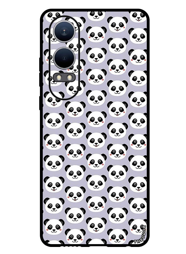 Theodor Protective Case Anti Scratch Shock Proof Bumper Cover For Oppo K12x (China) Panda On Purple - Image 1