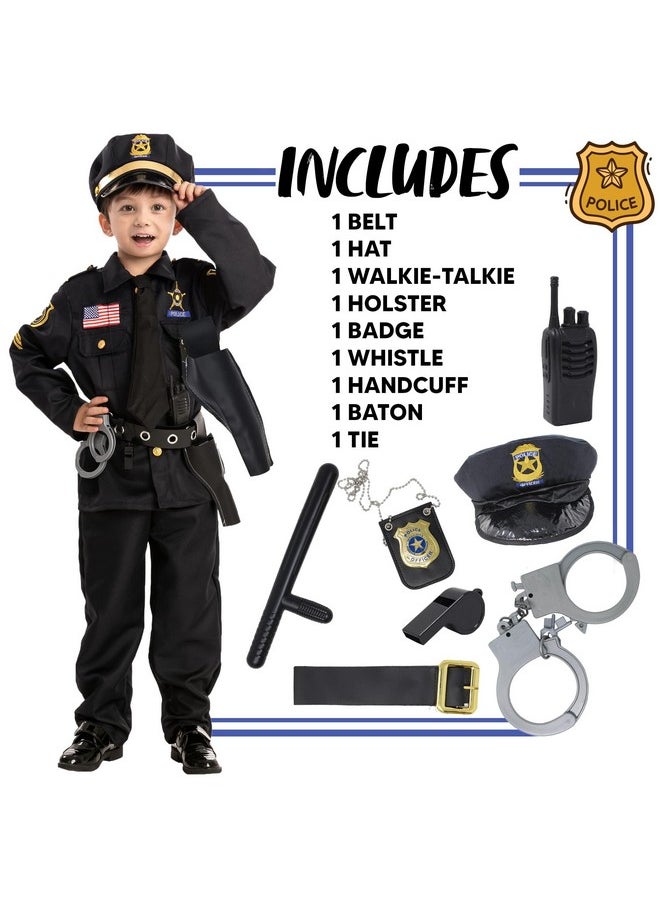 Spooktacular Creations - Police Costume For Kids, Cop Costume Outfit Set For Halloween Role Playing, Carnival Cosplay, Themed Parties (Small (5 7 Yr)) - Image 1