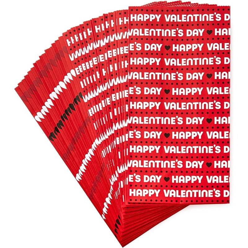 Hallmark Valentine's Day Paper Treat Sacks (30 Bags: Happy Valentine's Day, Hearts) for Classroom Parties, Valentines, Kids, Coworkers - Image 5