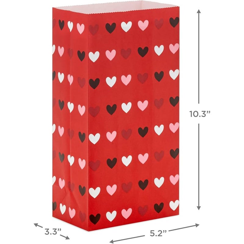 Hallmark Valentine's Day Paper Treat Sacks (30 Bags: Happy Valentine's Day, Hearts) for Classroom Parties, Valentines, Kids, Coworkers - Image 3