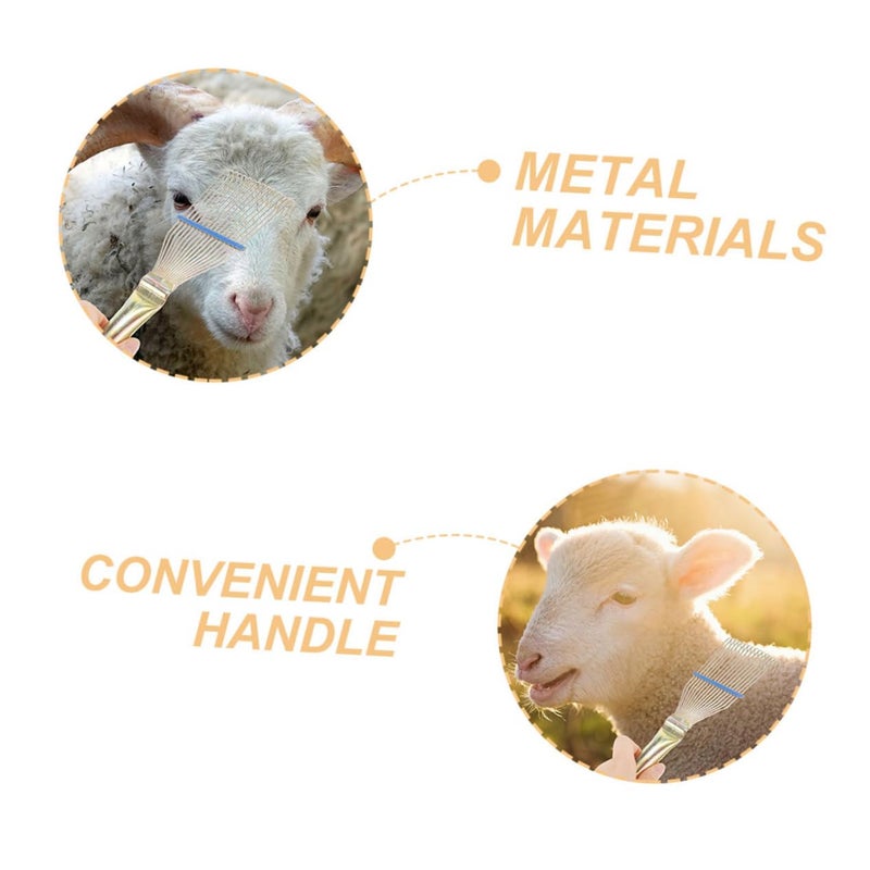 Horse Grooming Rake and Wool Comb Brush for Sheep Goats Shedding Ergonomic Design - Image 4