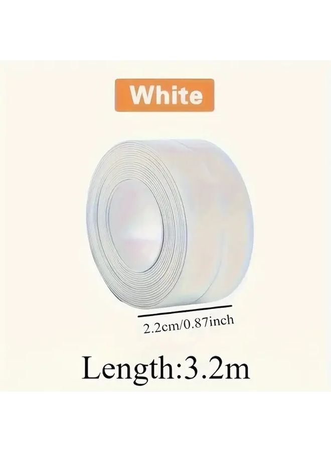 White Waterproof Self Adhesive Toilet Caulk Strip PVC Sealant Tape For Kitchen Bathroom - Image 3