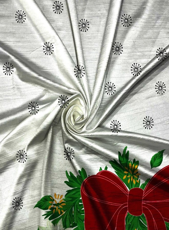 OnlyOne1 Merry Christmas Curtain | LongCrush/Polyester Decorative Window & Door Drape | Festive, Party Decoration Curtain for Living Room, Bedroom, Kids Room & Home Decor | Size 9ft_19 | Single Piece - Image 5