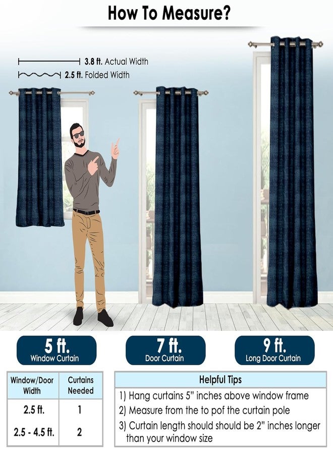 OnlyOne1 Merry Christmas Curtain | LongCrush/Polyester Decorative Window & Door Drape | Festive, Party Decoration Curtain for Living Room, Bedroom, Kids Room & Home Decor | Size 9ft_19 | Single Piece - Image 4